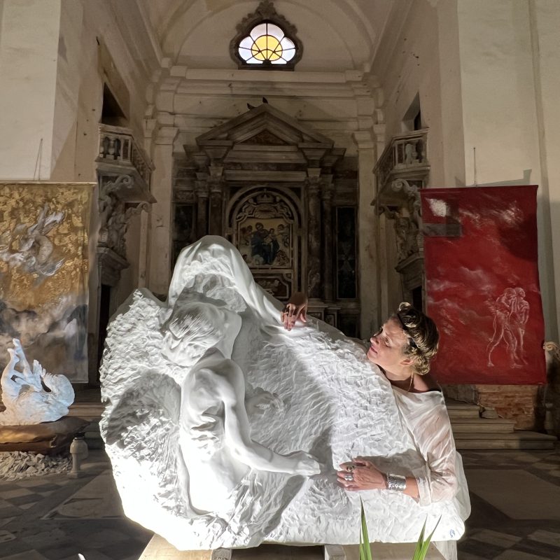 Solo Exhibition LACRIMAE RERUM. Church Madonna in Tears, Carrara, Italy. June 14 – July 12, 2024