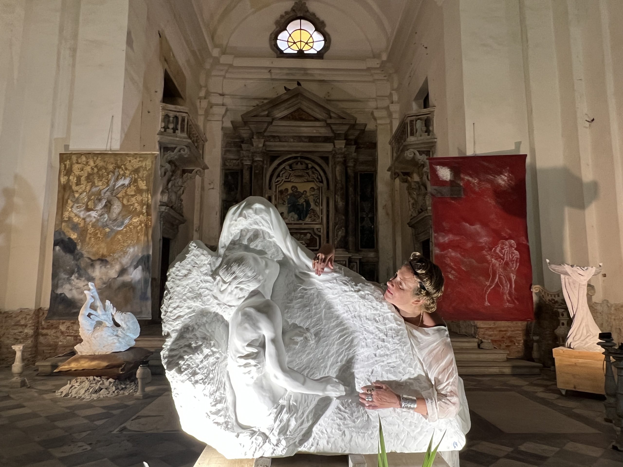 Solo Exhibition LACRIMAE RERUM. Church Madonna in Tears, Carrara, Italy. June 14 – July 12, 2024